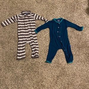 3-6 month kickee pants coverall bundle